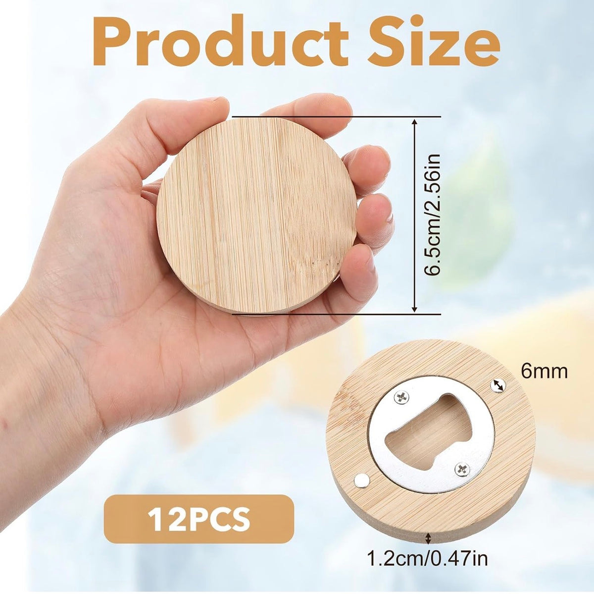Baby Shower Personalized Bamboo Bottle Opener ; Fridge Magnet – Set of 12 (Copy)
