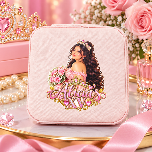 Personalized Quinceañera Jewelry Boxes – Set of 12