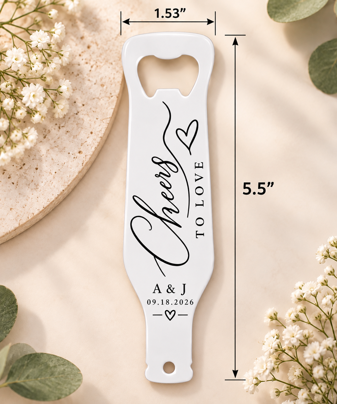 Personalized Wedding Bottle Openers – Set of 12