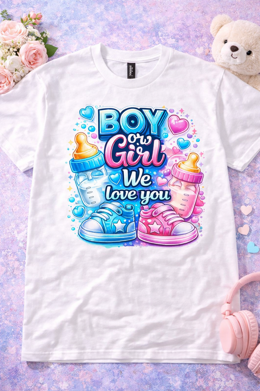 Boy or Girl Collection – Gender Reveal Matching Family Shirts 👶💙💖
