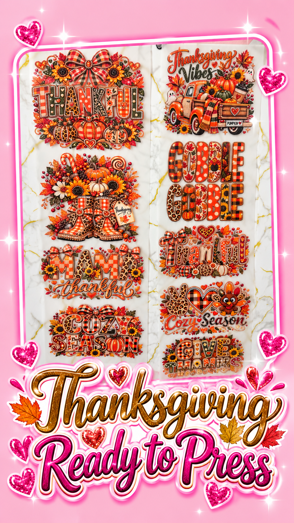 Thanksgiving DTF Transfers – Ready to Press