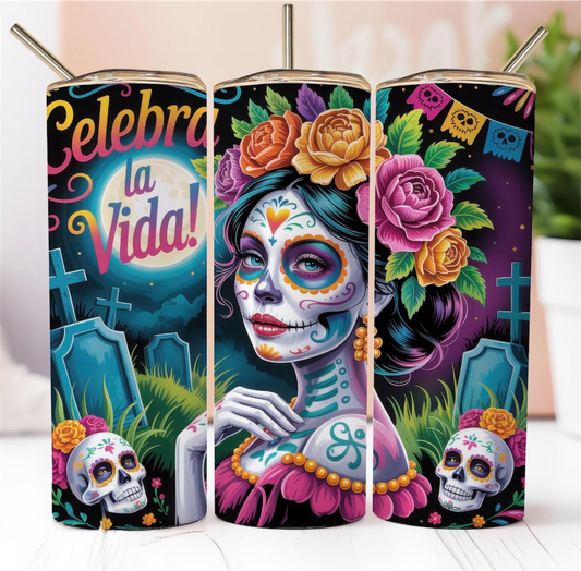Celebra La Vida – Catrina Floral 20oz Tumbler